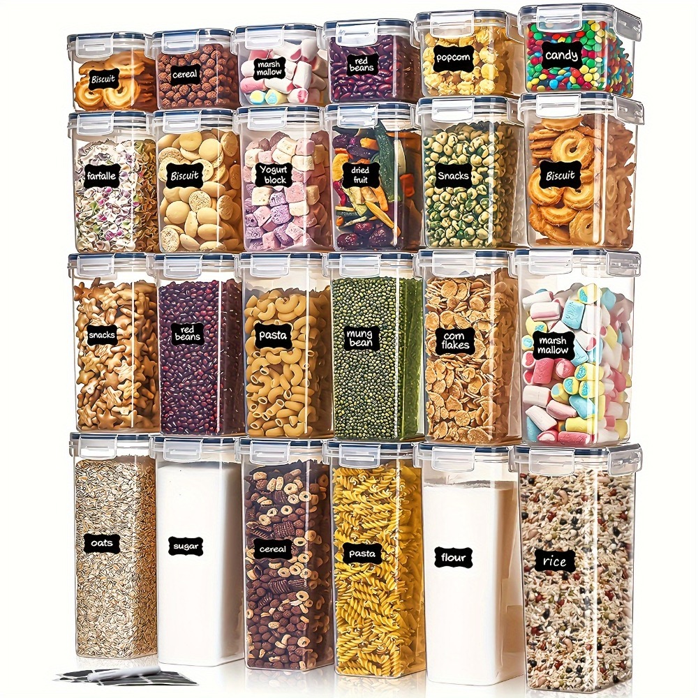 Food Storage And Organizer - 24Pcs Food Storage Containers 12 Boxes