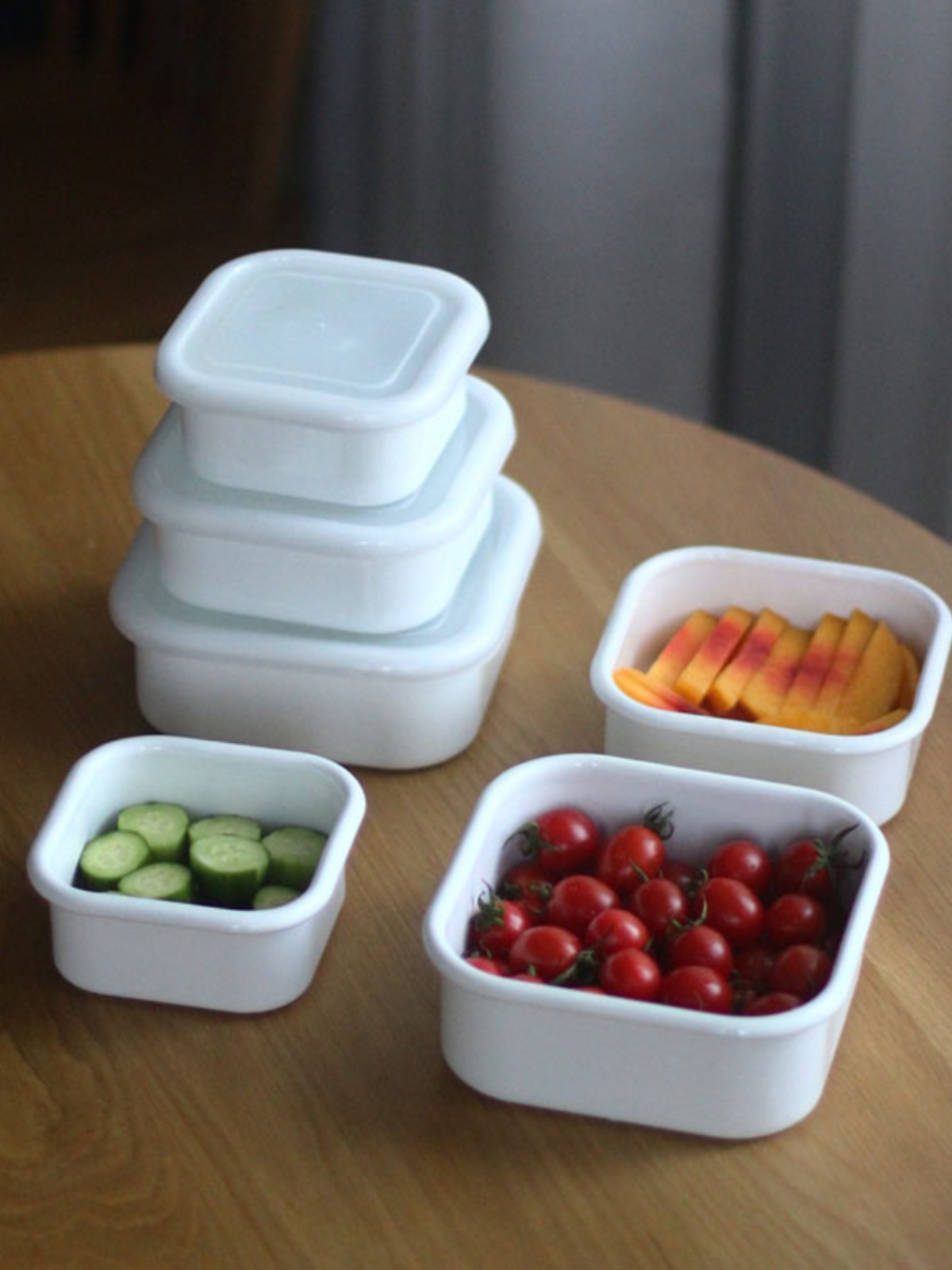 Food Storage Non Toxic - Thickened Enamel Square Food Storage Box