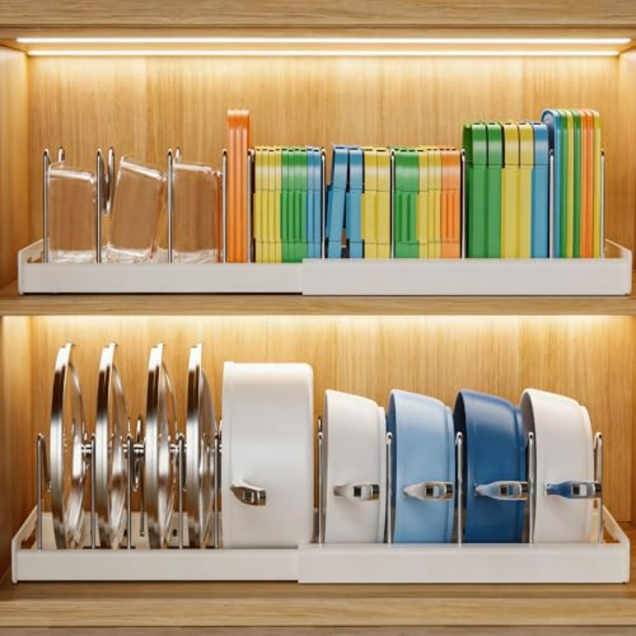 Food Storage And Organizer - Pots and Pans Organizer for Under