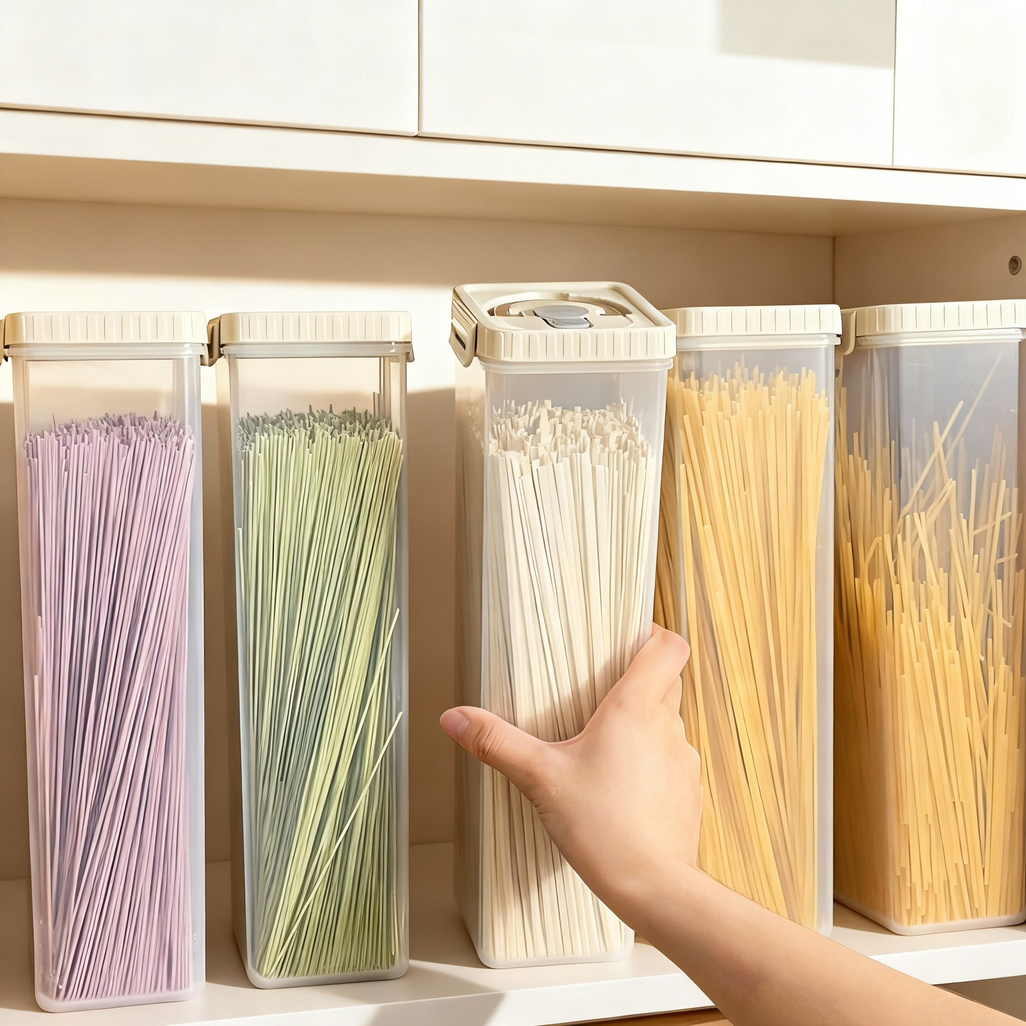 Food Storage Drawer Organizer - Noodles Sealed Storage Box With Handle