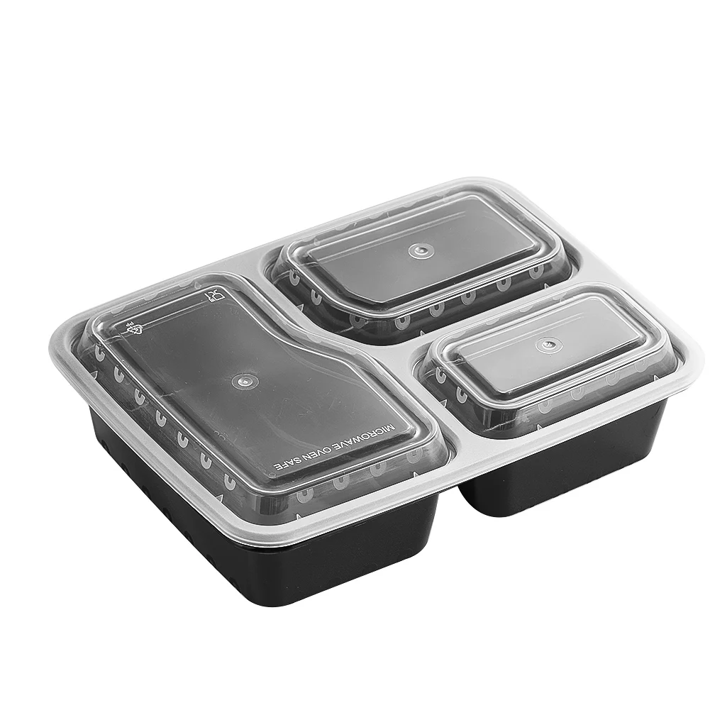 Food Storage Made Easy - 7 Pack 3 Compartment Meal Prep