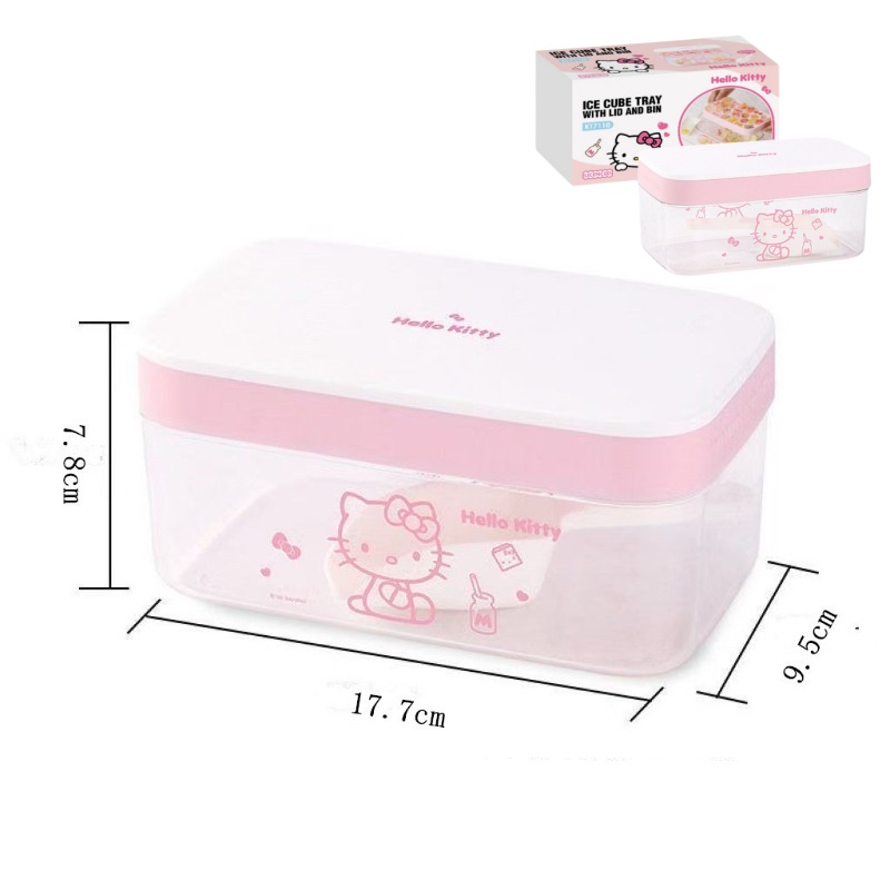 Food Storage Drawer Organizer - 7 Inch Hello Kitty Silicone Ice