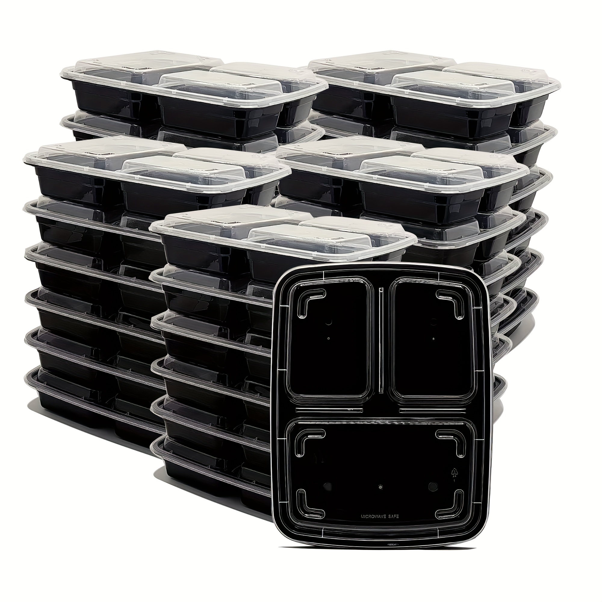 Food Storage Microwave Safe - 300pcs Meal Prep Containers 150 Pack,