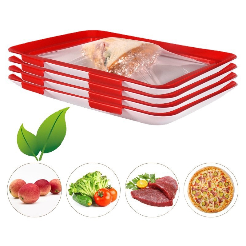 Food Storage Food Safety - 1PC Food Preservation Tray Reusable Stackable