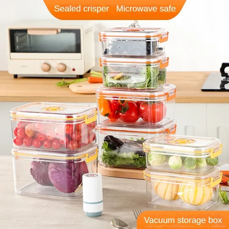 Food Storage With Dividers - Vacuum Fresh-keeping Box Refrigerator Sealed Canister