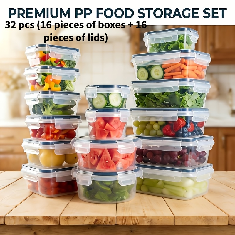 Food Storage Without Pantry - us22/32/52/55pcs New Food-Safe Storage Container Set