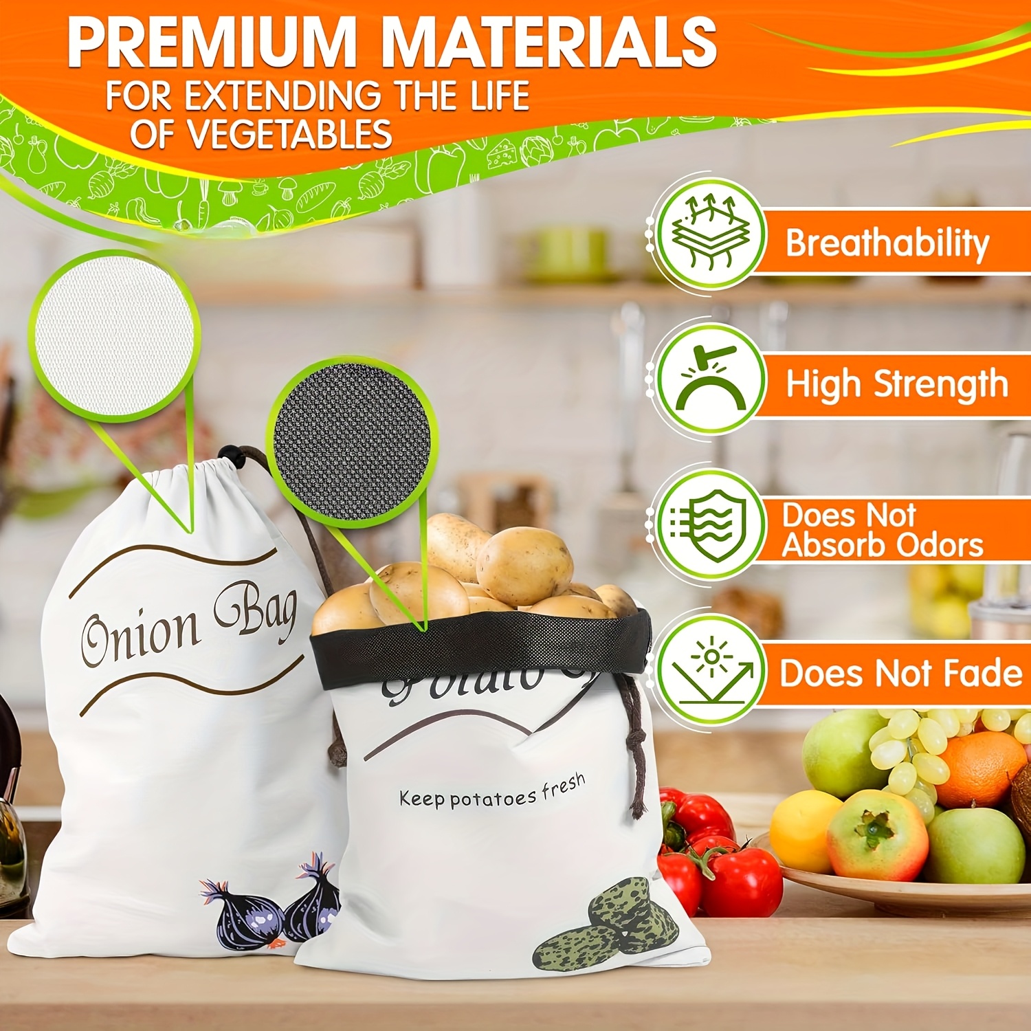 2pcs Reusable Vegetable Storag - Food Storage In Roots reseña y precio