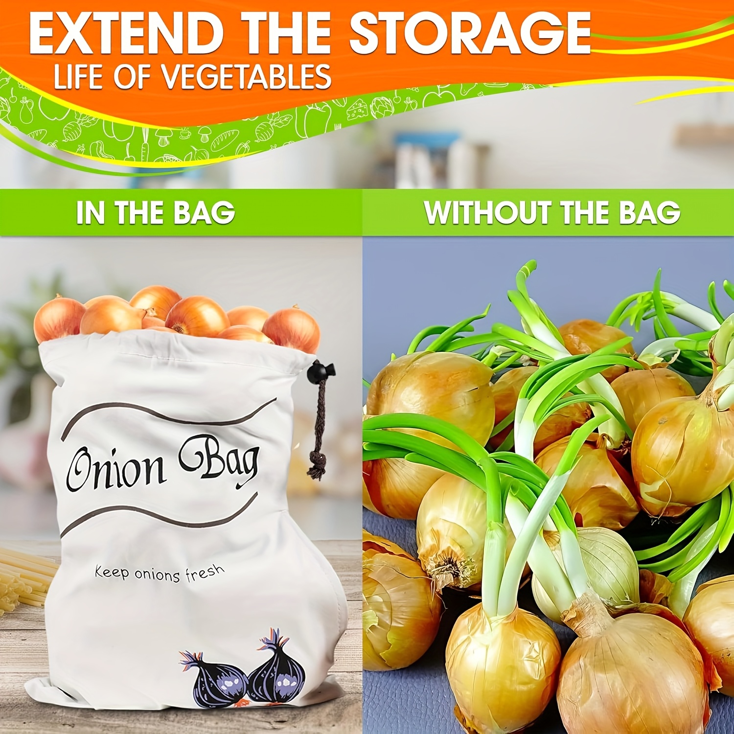 2pcs Reusable Vegetable Storag - Food Storage In Roots reseña y precio