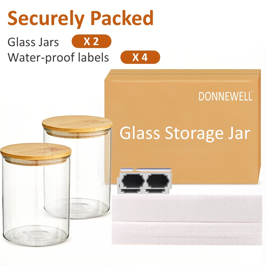 Set of 2 Large (101Oz) Glass C - Food Storage Without Pantry reseña y precio