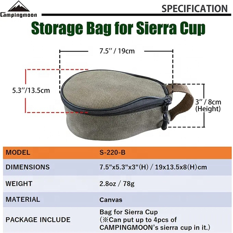 CAMPINGMOON S220-B Canvas Mini - Food Storage Hiking reseña y precio