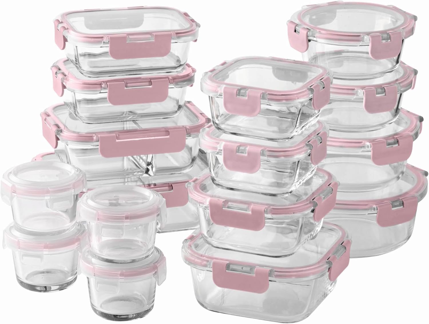 32-Pc Borosilicate Glass Food  - Food Storage With Dividers reseña y precio