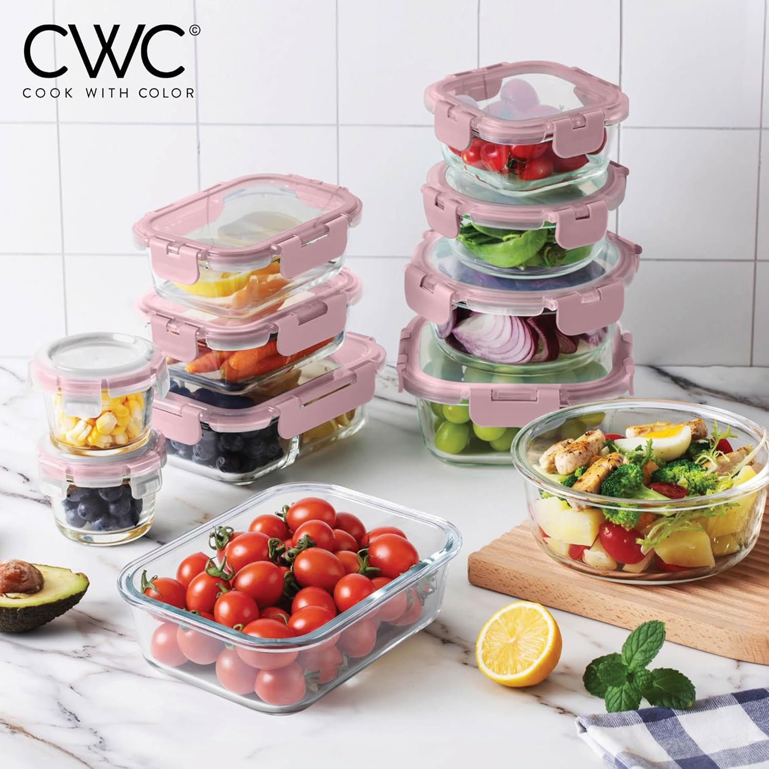 32-Pc Borosilicate Glass Food  - Food Storage With Dividers reseña y precio