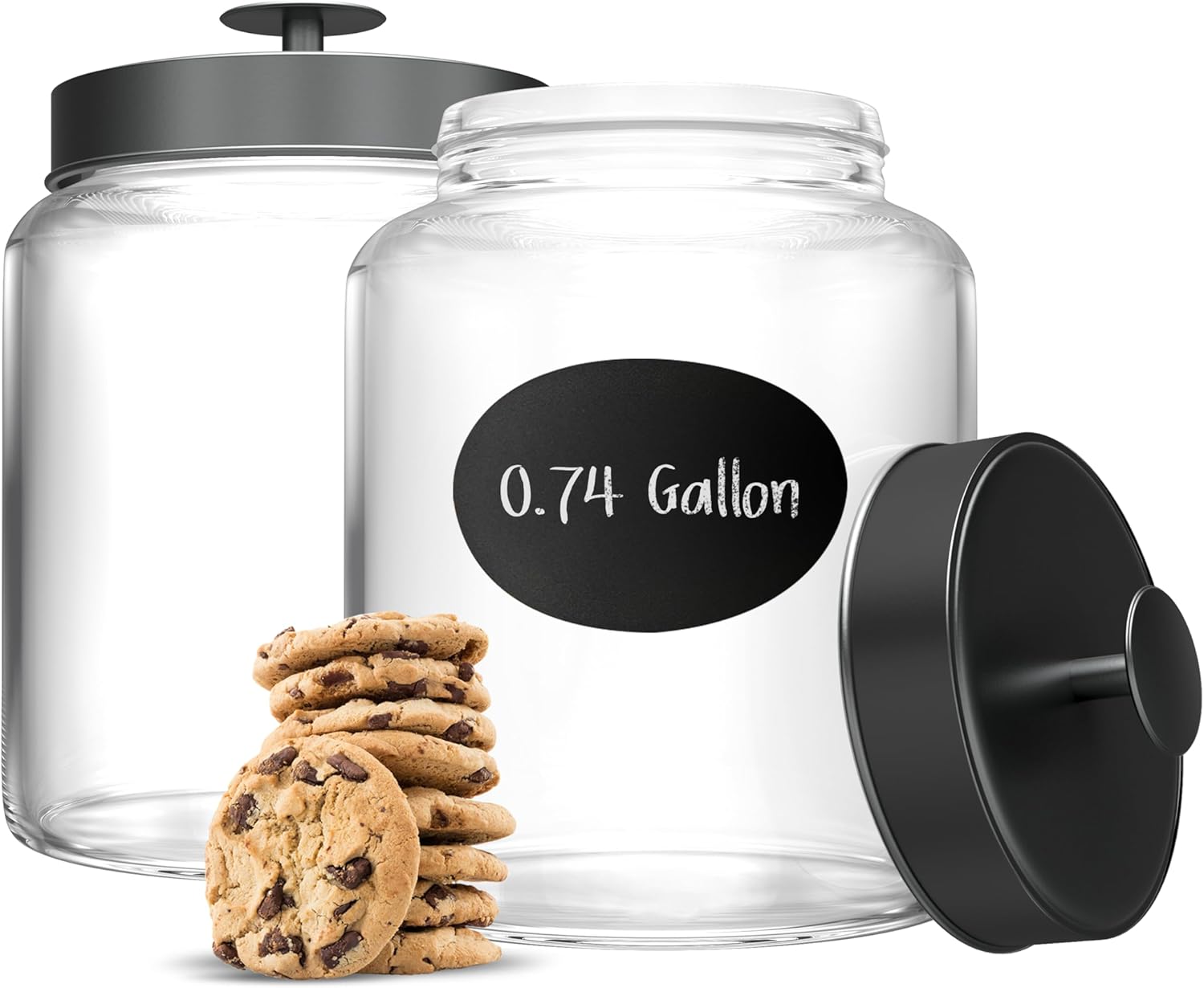 Glass Kitchen Canister Set, Fo - Food Storage Jar Glass reseña y precio
