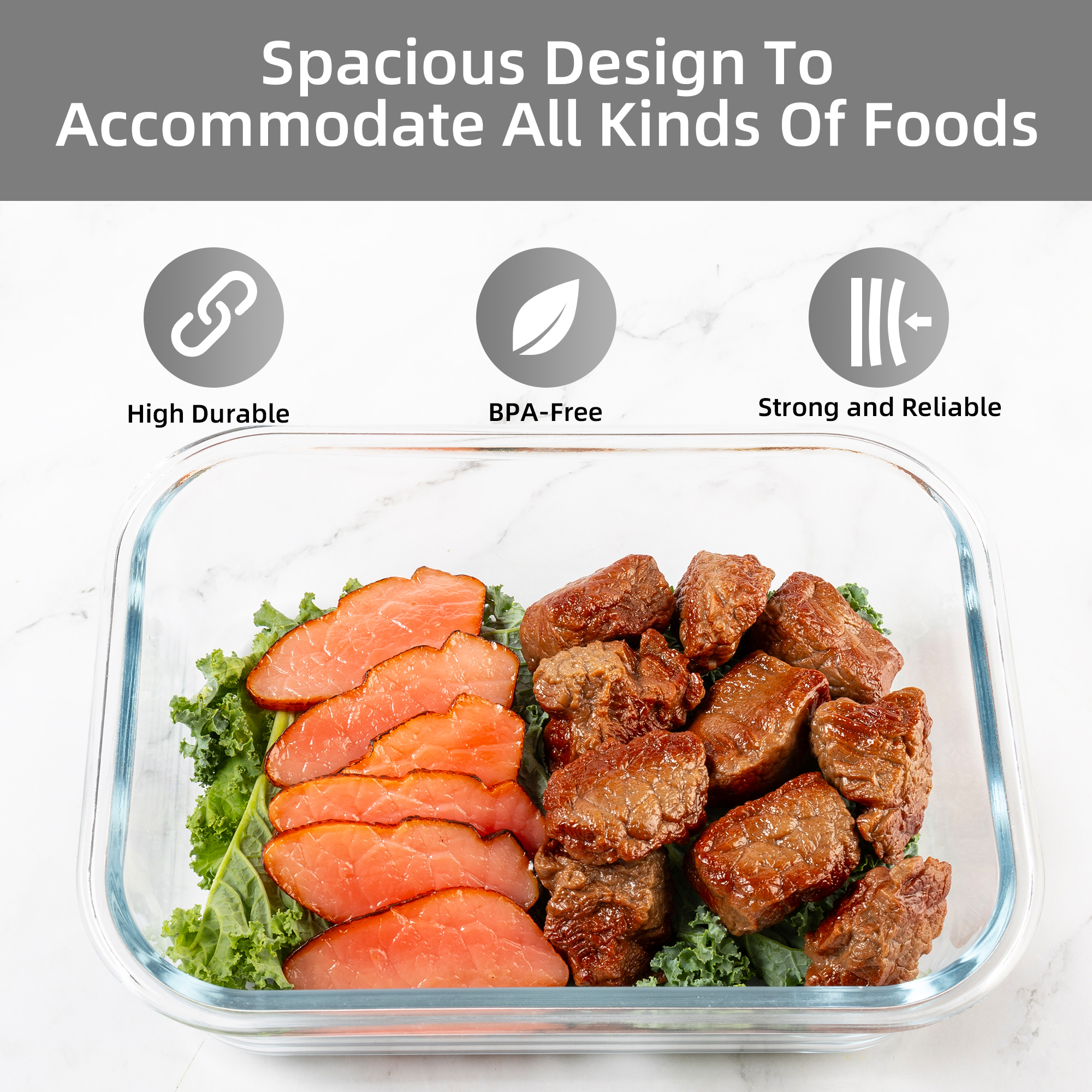 16-Piece Glass Food Storage Co - Food Storage Microwave Safe reseña y precio