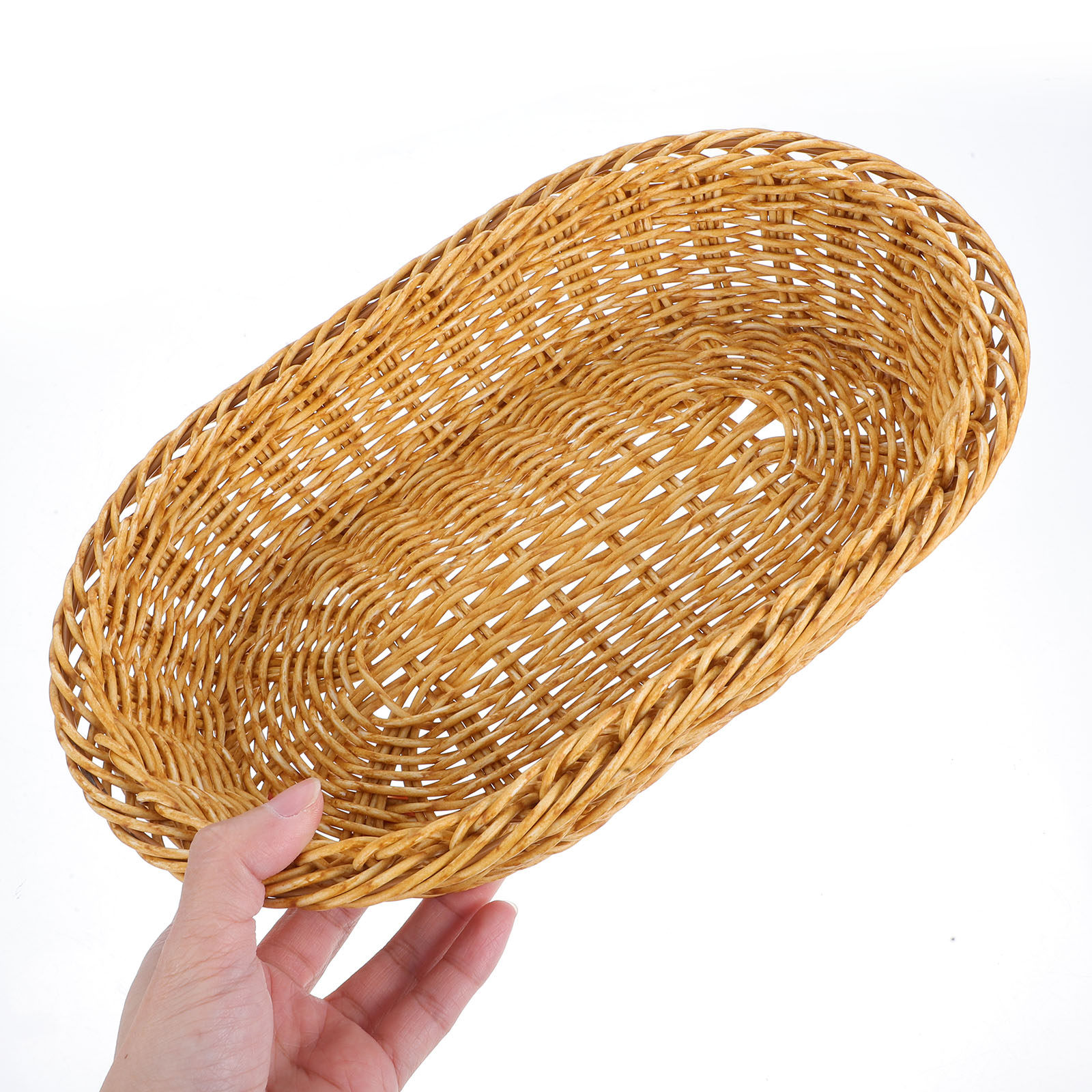 Plastic Woven Oval Bread Baske - Food Storage And Organizer reseña y precio