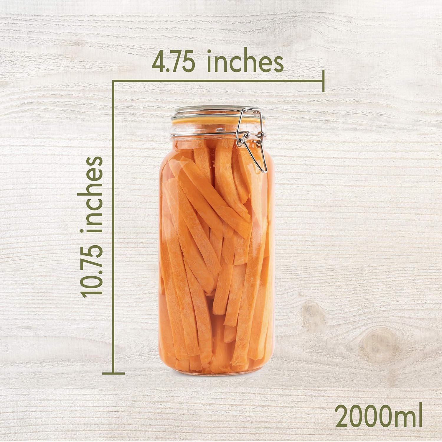 Glass Jars with Lids 67 oz Foo - Food Storage Jar Glass reseña y precio