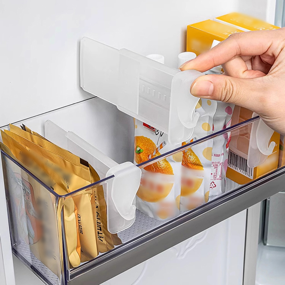 4/8-Pack Transparent Refrigera - Food Storage With Dividers reseña y precio