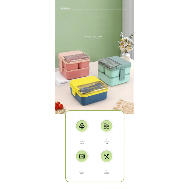 Portable Double Layer Lunch Bo - Food Storage Made Easy reseña y precio