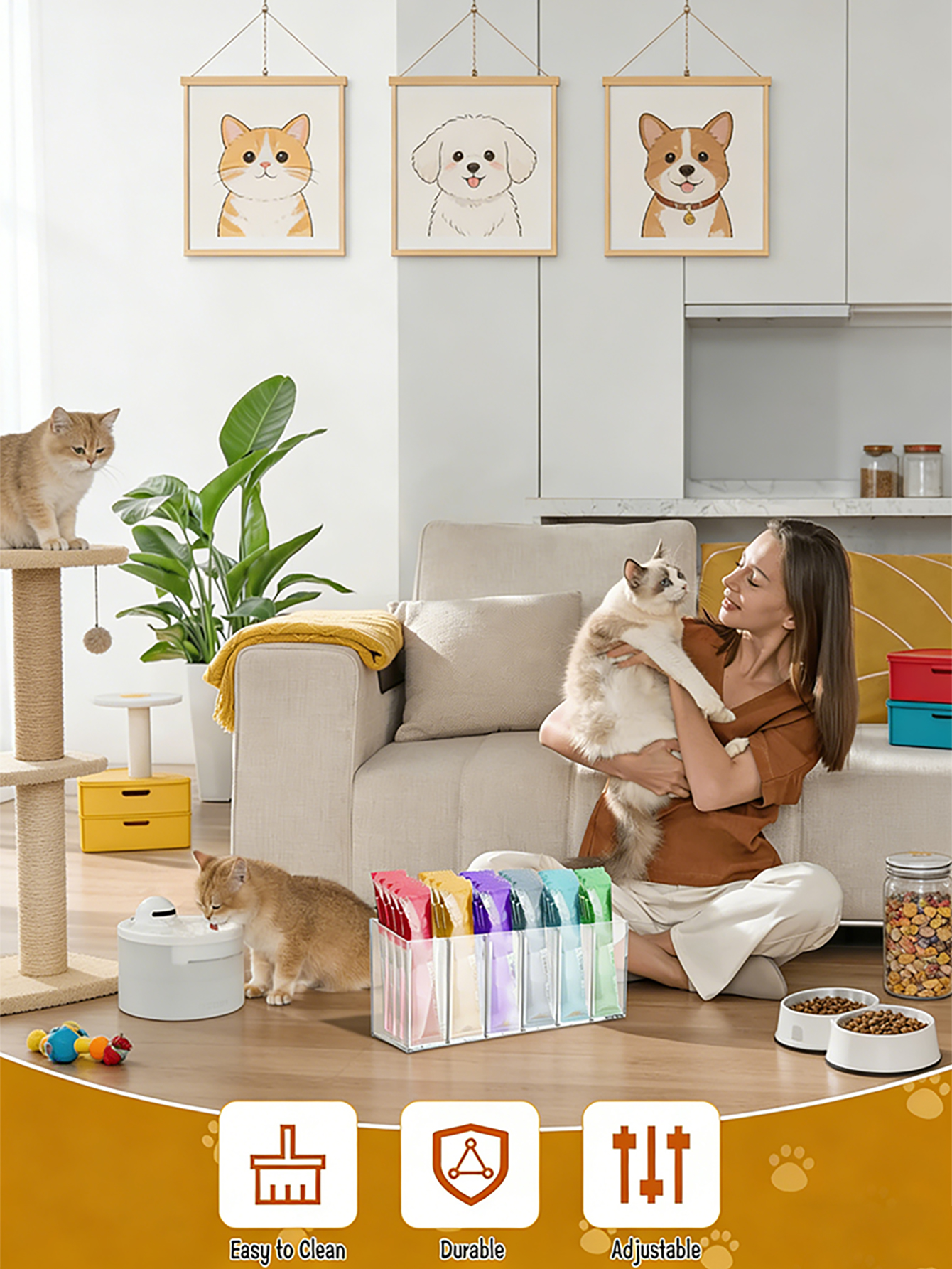 1 Lickable Cat Treat Storage B - Food Storage Without Pantry reseña y precio