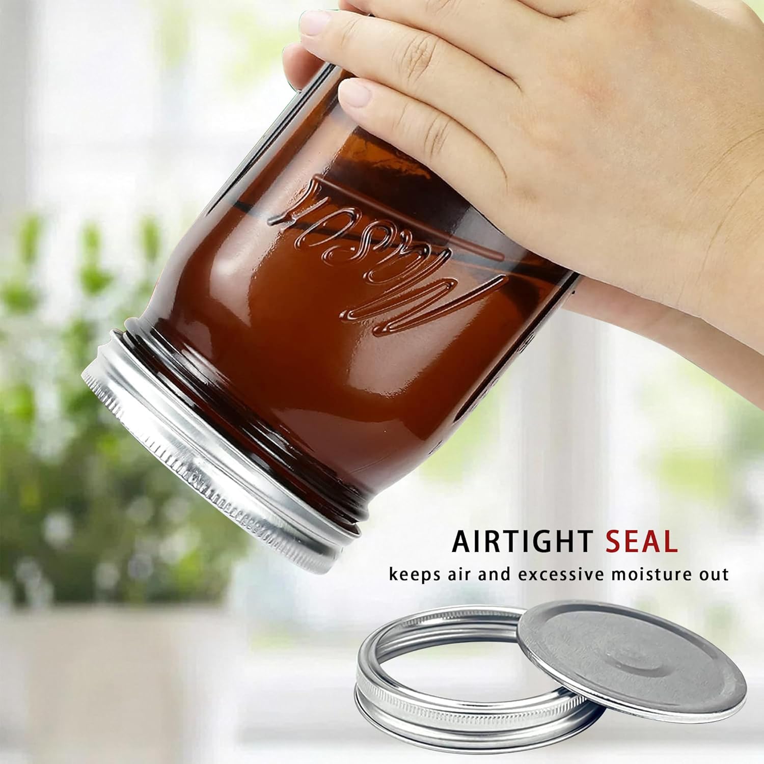 Amber Wide Mouth    Jars 32 oz - Food Storage Jar Glass reseña y precio