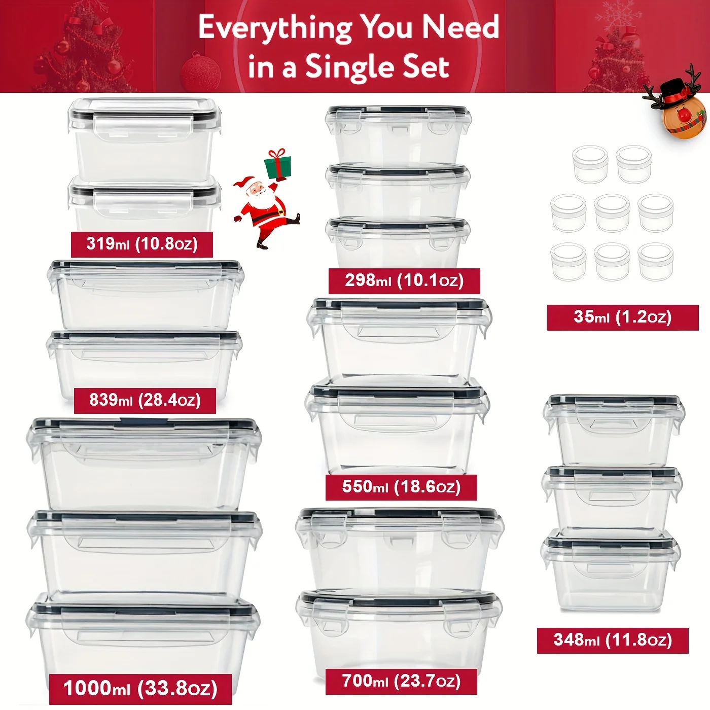 DDHOME 50pcs Food Storage Cont - Food Storage Without Pantry reseña y precio