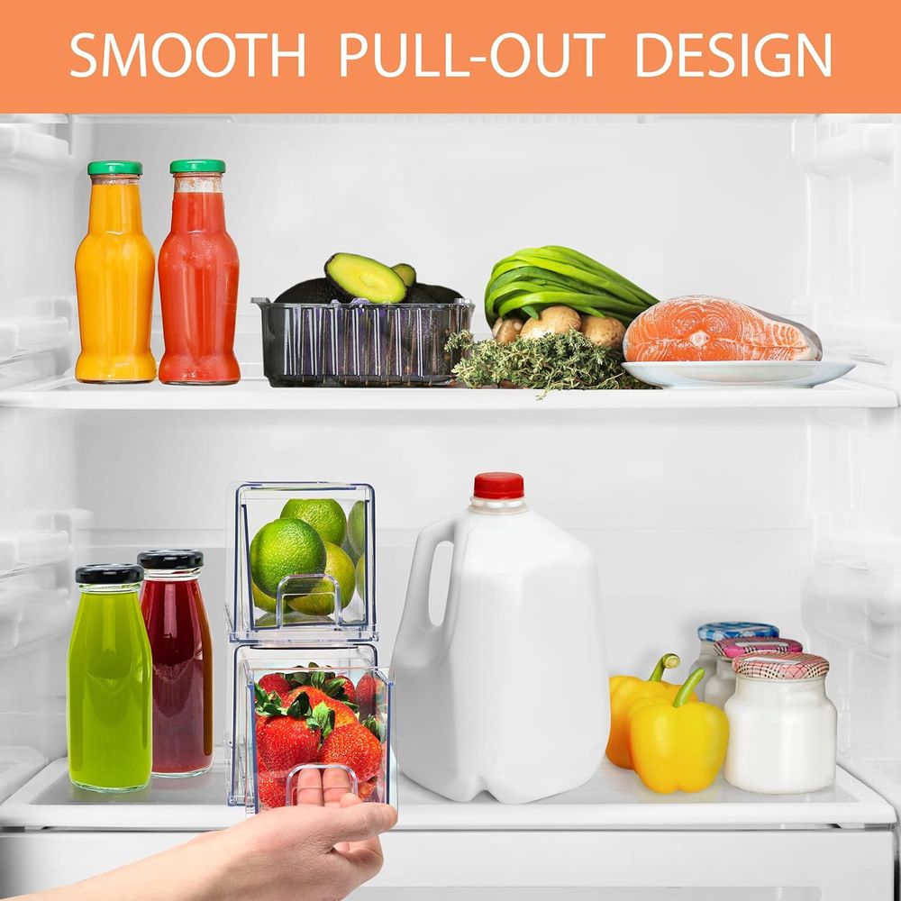 Stackable Acrylic Storage Bins - Food Storage Without Pantry reseña y precio