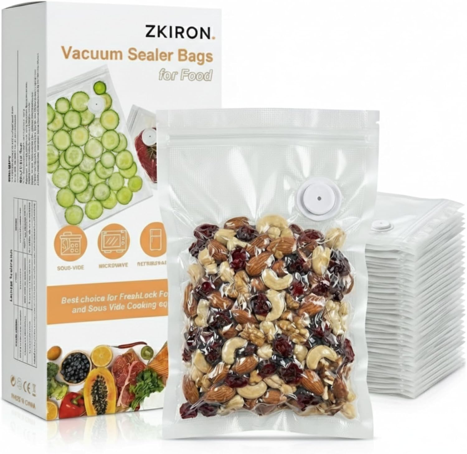 Reusable Vacuum Sealer Bags, 2 - Food Storage Microwave Safe reseña y precio