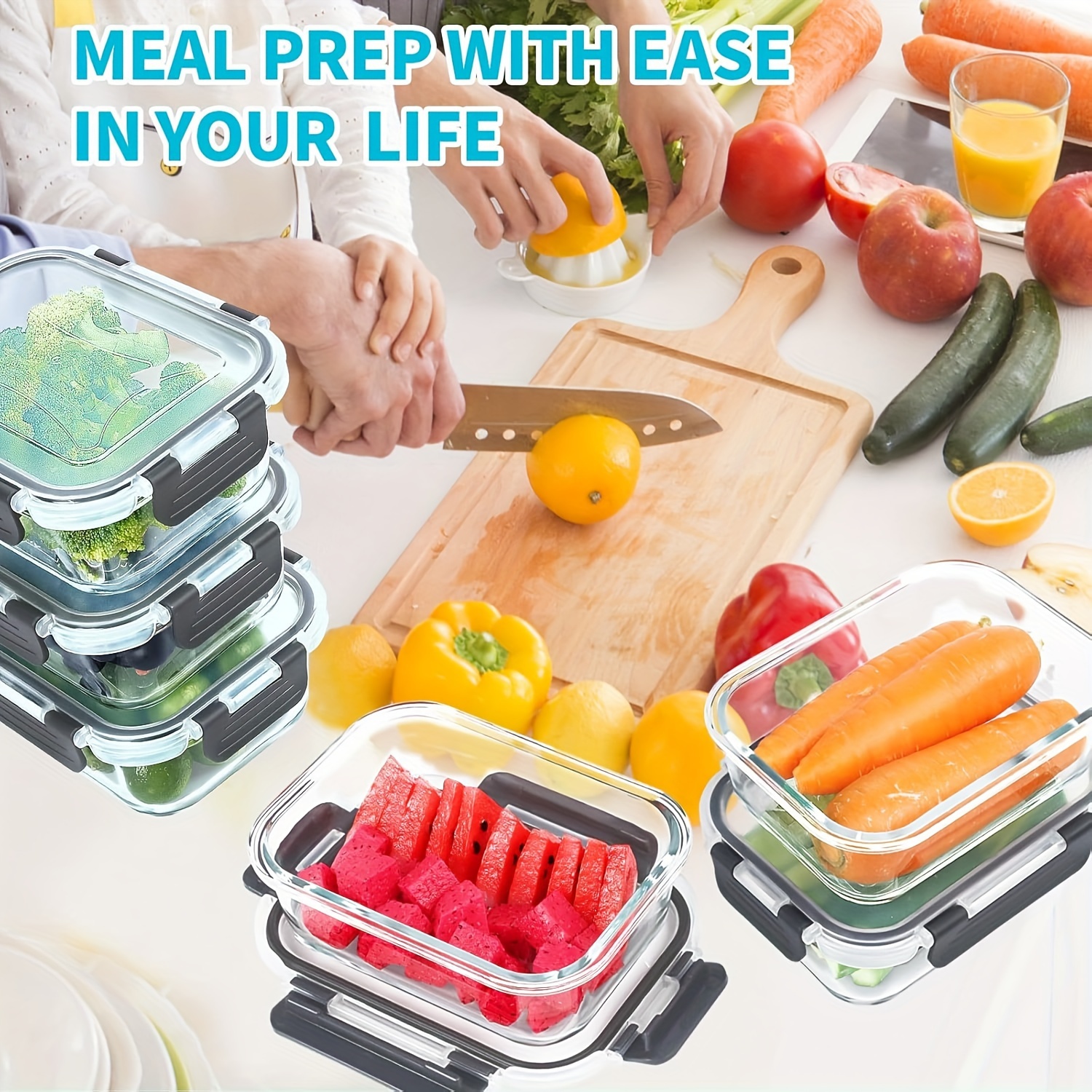 20 Pack 22oz Glass Meal Prep C - Food Storage Without Pantry reseña y precio