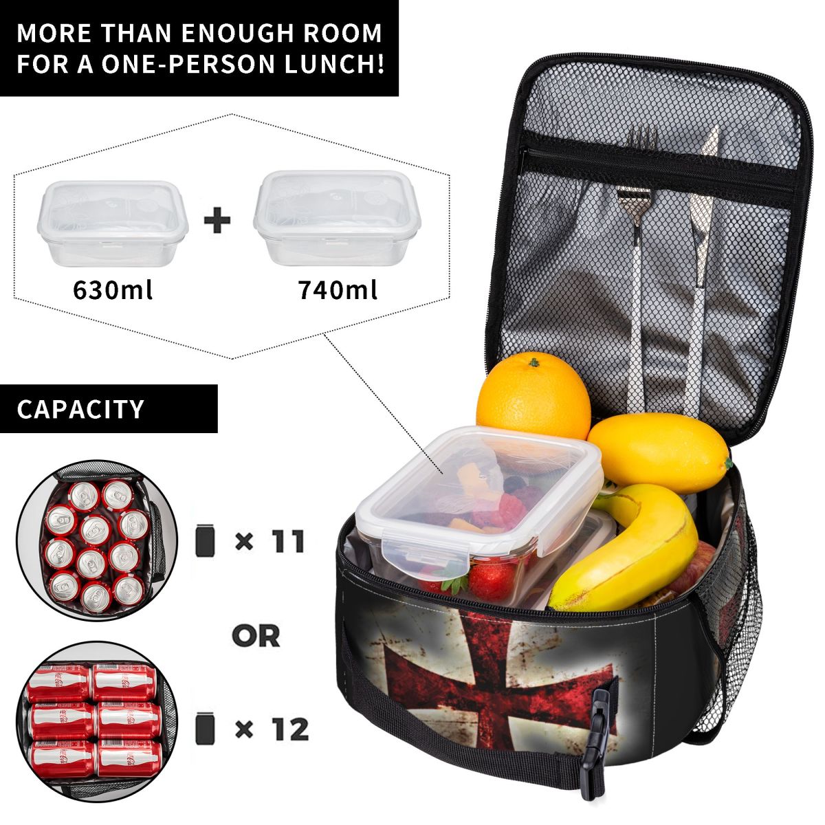 Templar Knight Jerusalem Cross - Food Storage Medieval reseña y precio