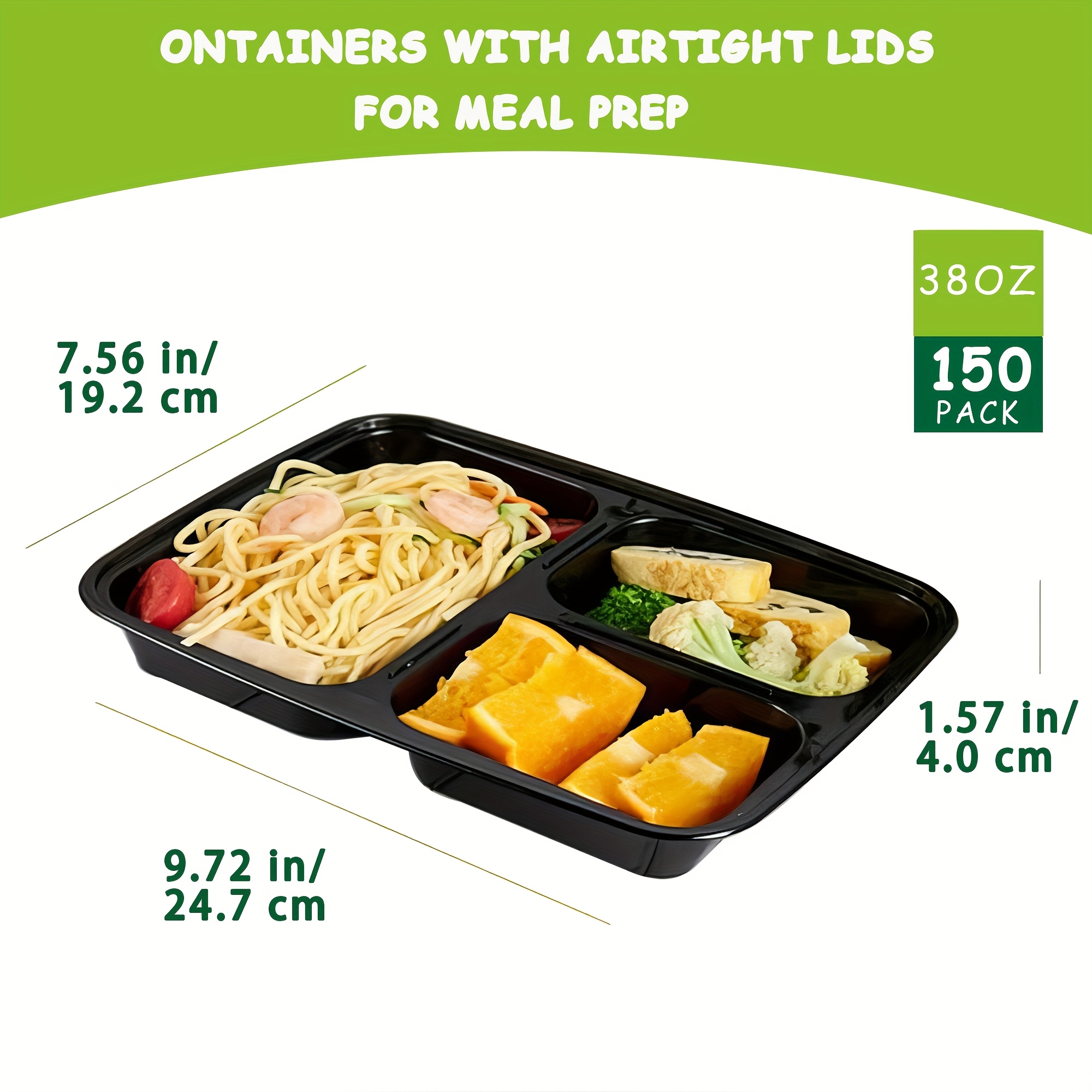 300pcs Meal Prep Containers 15 - Food Storage Microwave Safe reseña y precio