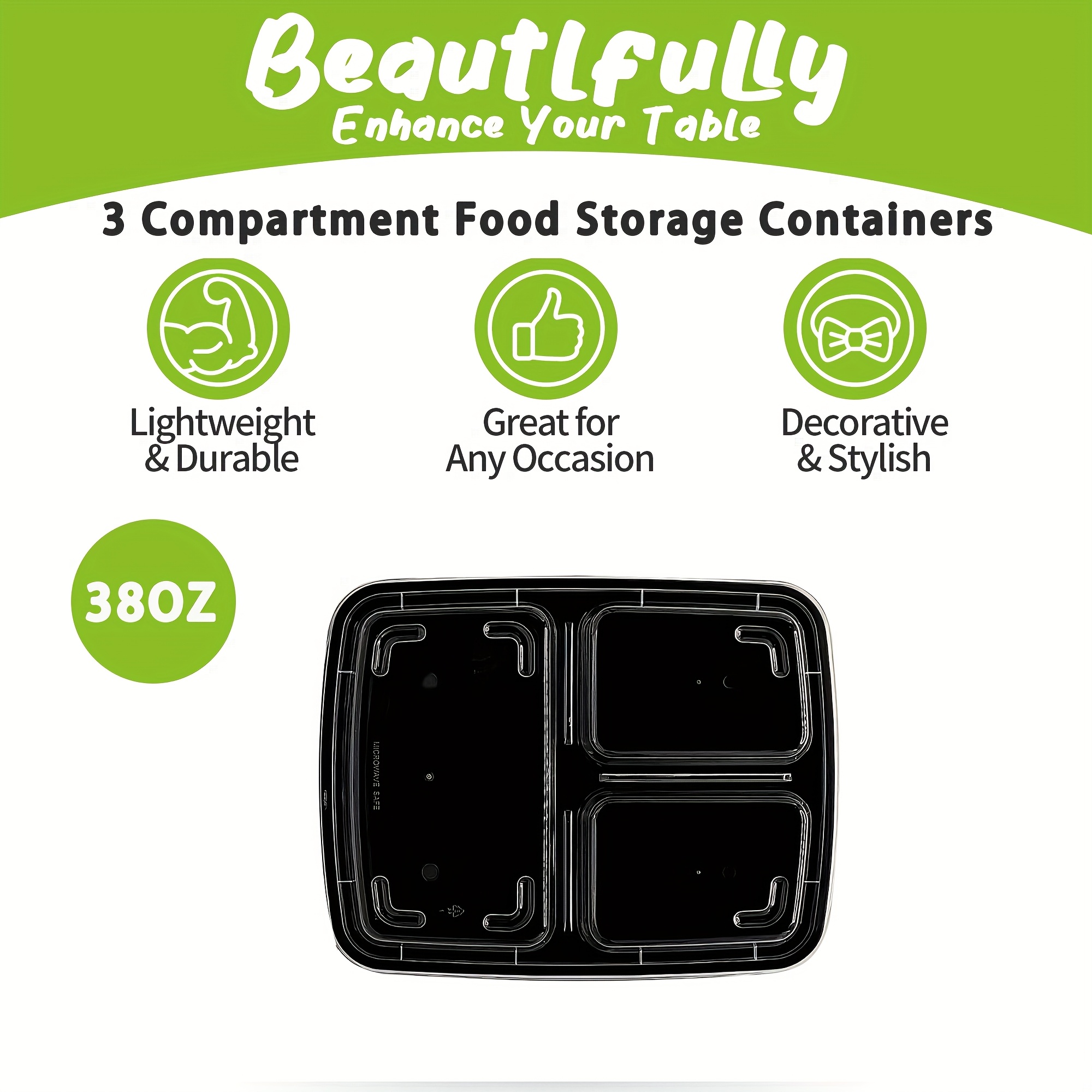 300pcs Meal Prep Containers 15 - Food Storage Microwave Safe reseña y precio