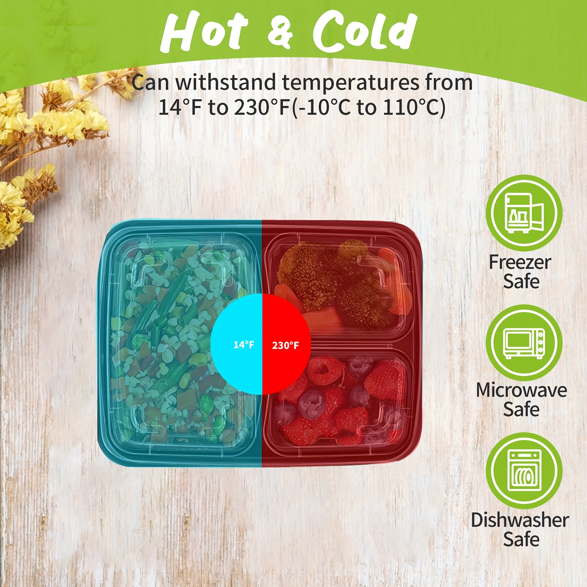 300pcs Meal Prep Containers 15 - Food Storage Microwave Safe reseña y precio