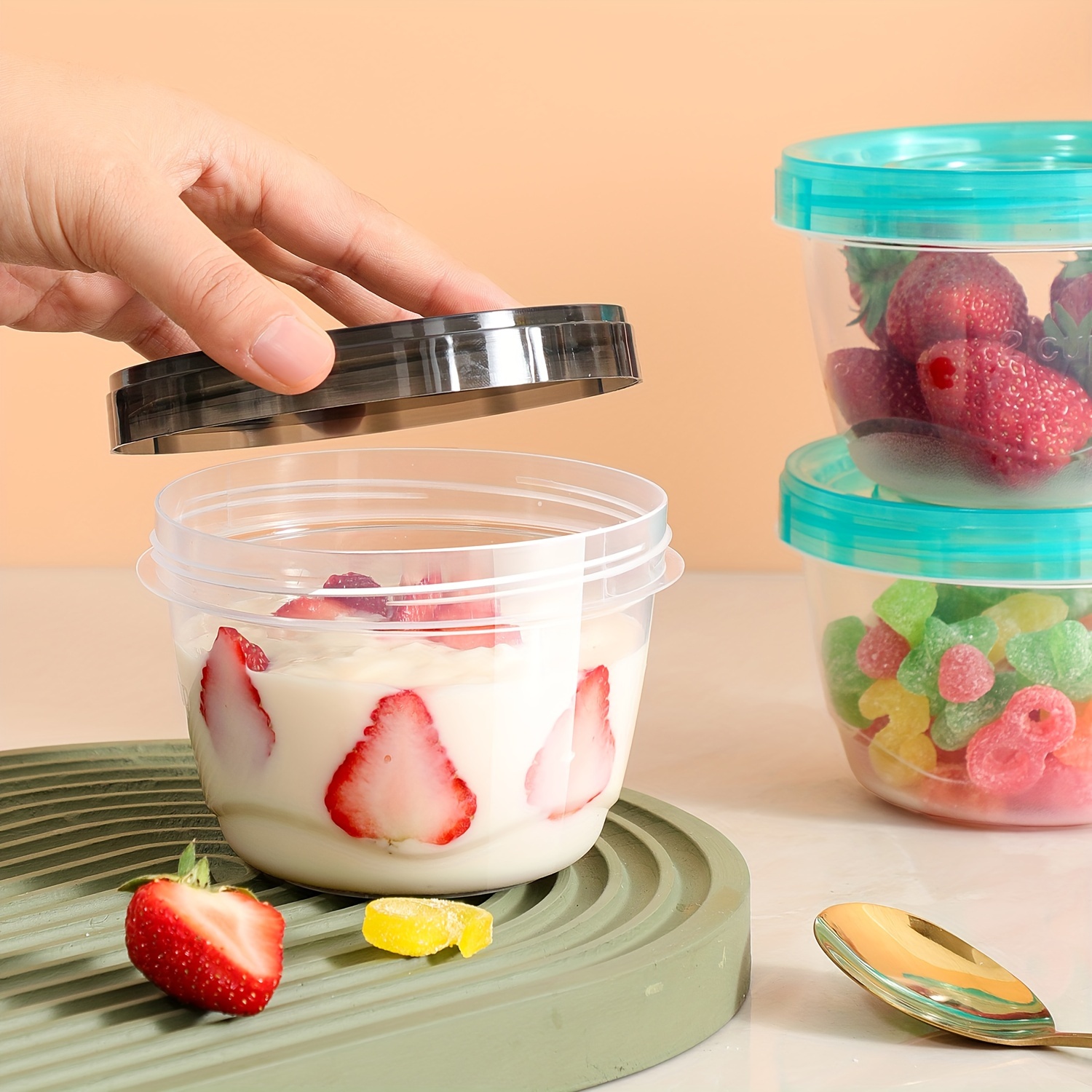 2 Transparent Sealed Food Stor - Food Storage Drawer Organizer reseña y precio