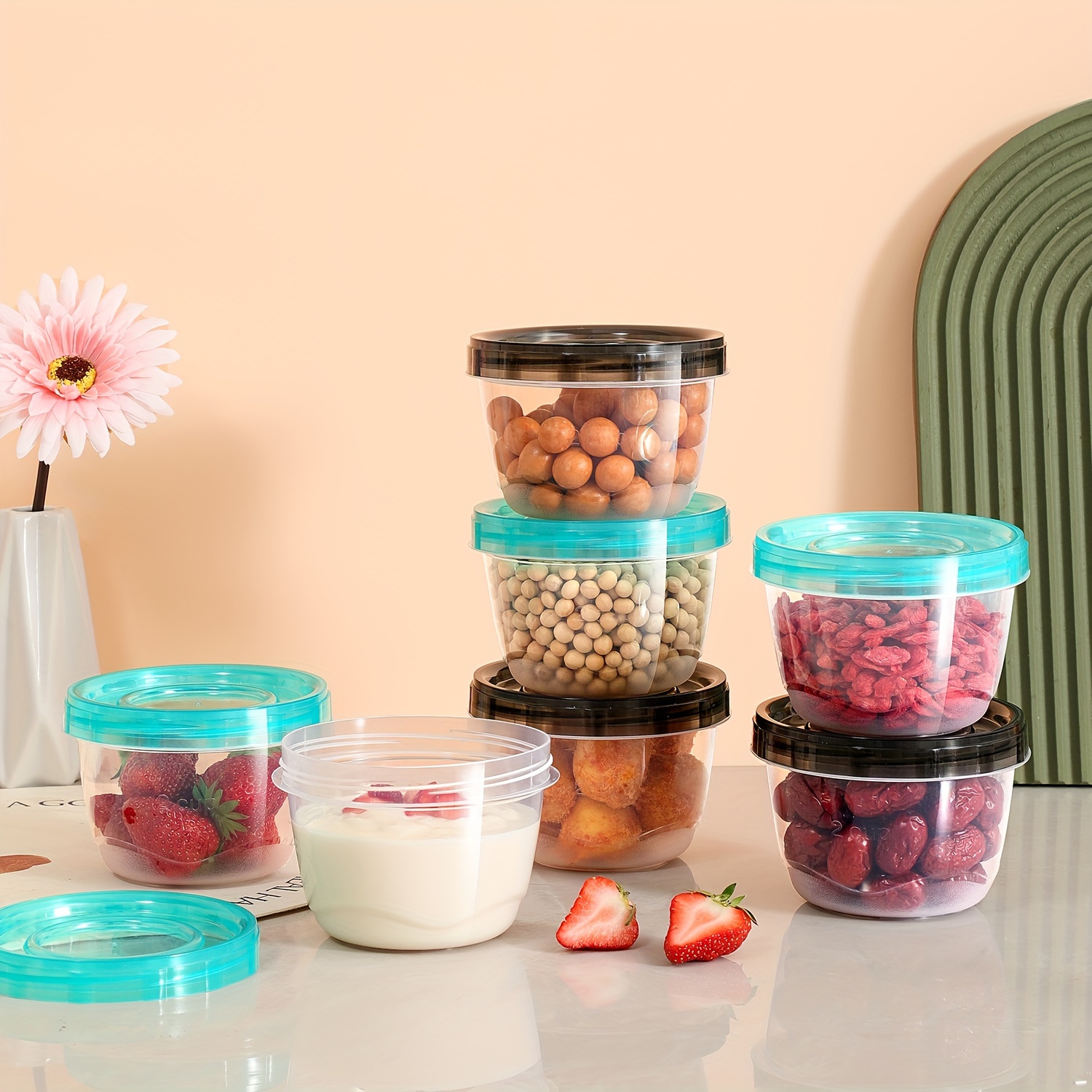 2 Transparent Sealed Food Stor - Food Storage Drawer Organizer reseña y precio
