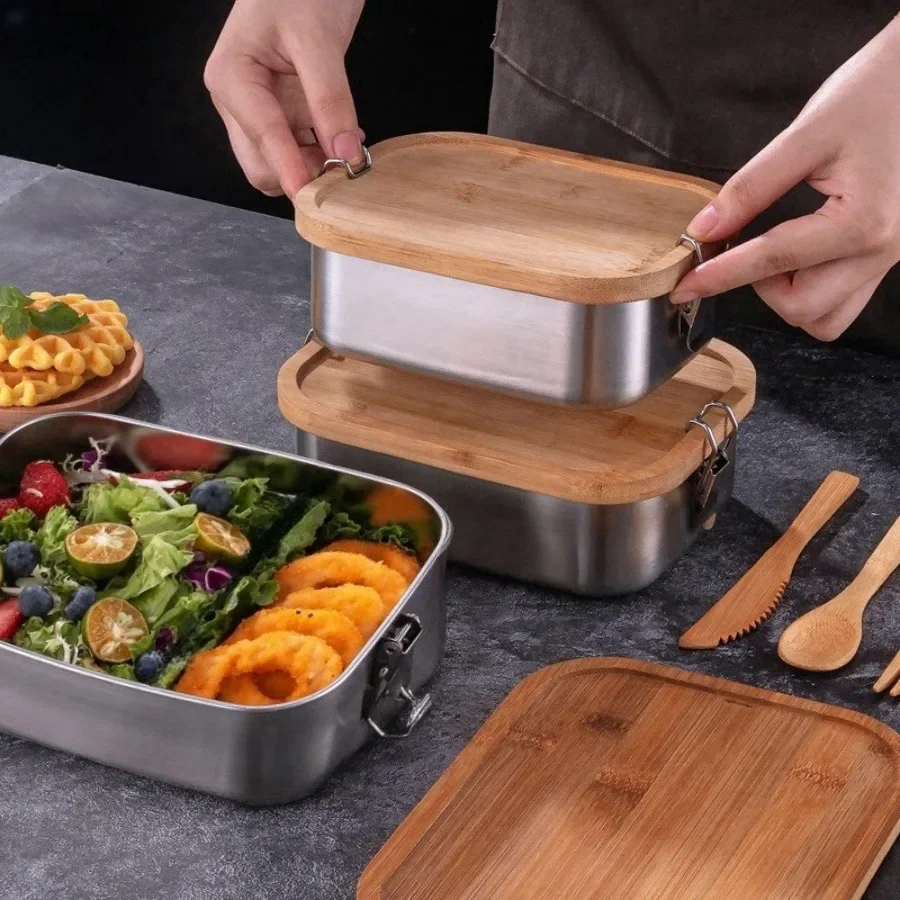 New 304 stainless steel bamboo - Food Storage And Organizer reseña y precio