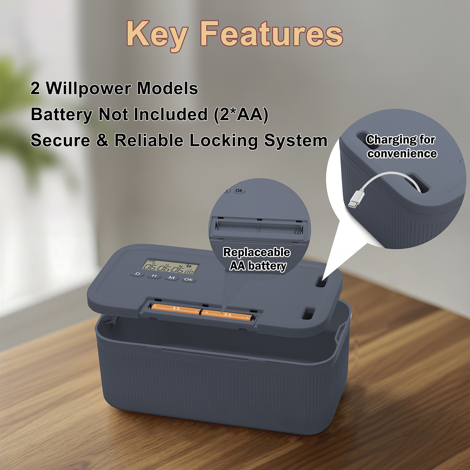 Lock Box with Timer Phone Lock - Food Storage Food Safety reseña y precio