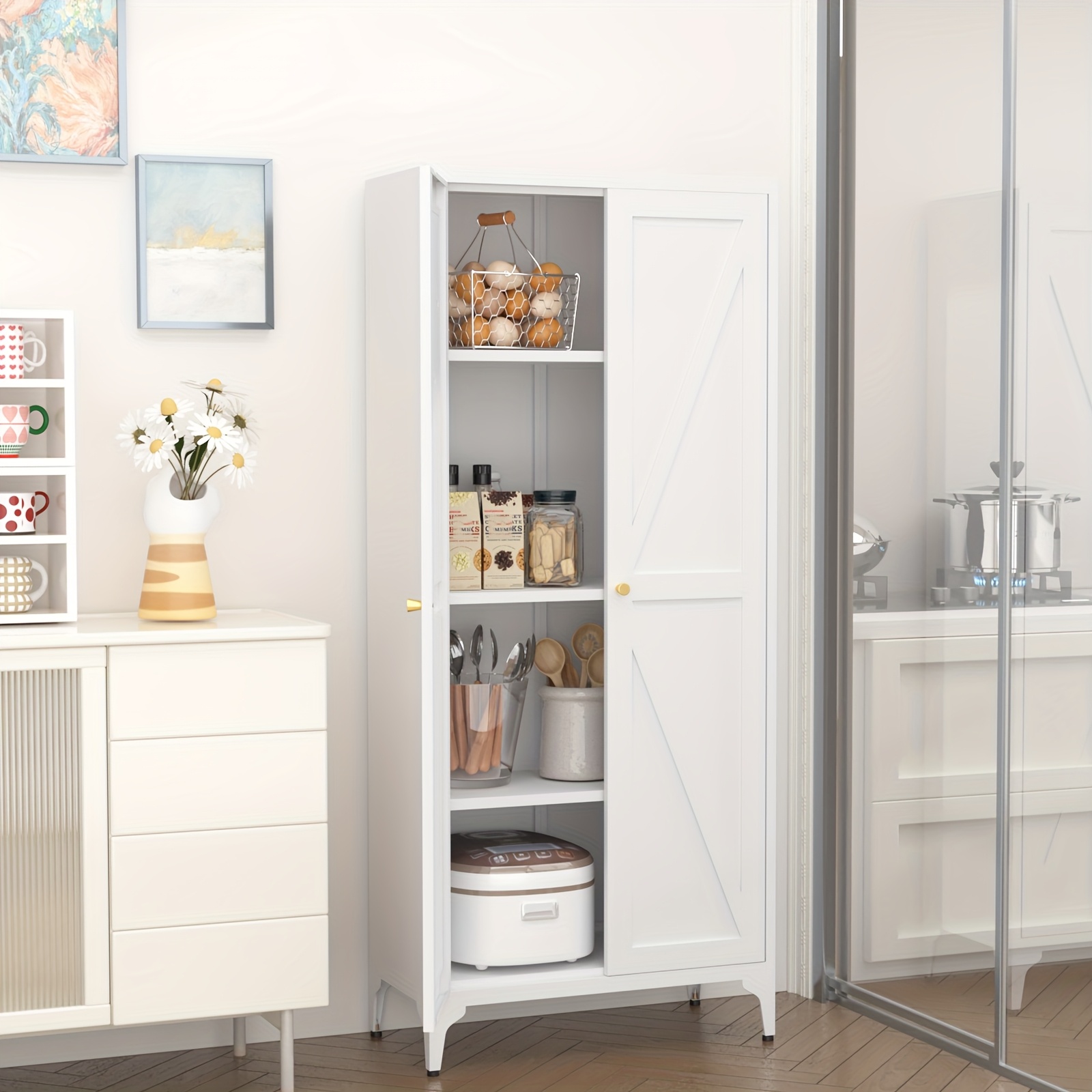 Metal Storage Cabinet, Metal K - Food Storage Without Pantry reseña y precio