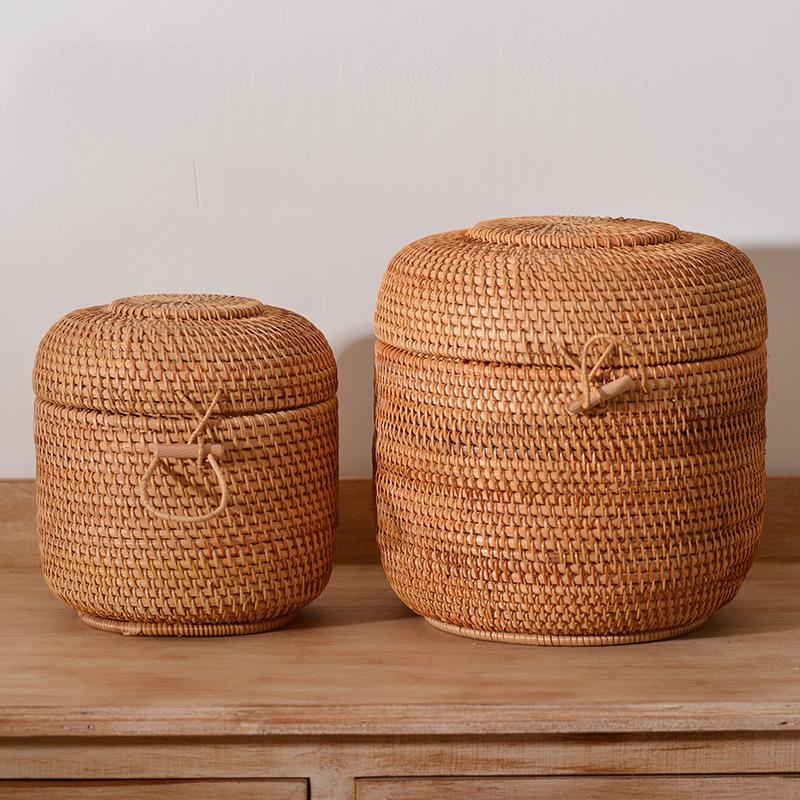 Handwoven Rattan Tea Storage B - Food Storage With Dividers reseña y precio