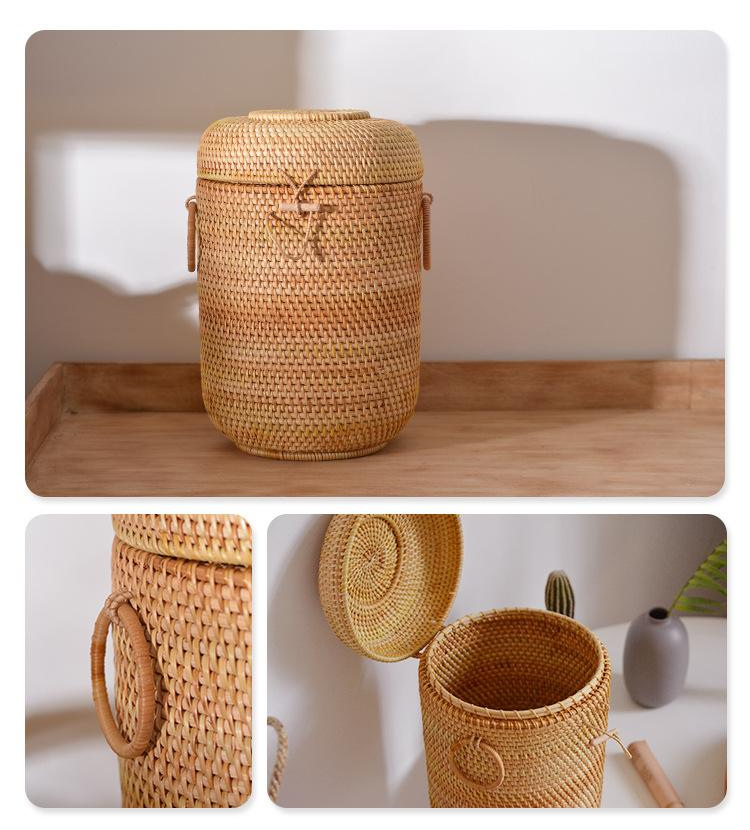 Handwoven Rattan Tea Storage B - Food Storage With Dividers reseña y precio