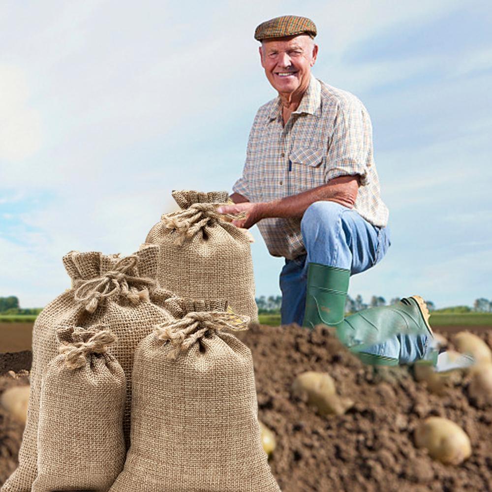Burlap Potato Sacks Jute Potat - Food Storage In Roots reseña y precio