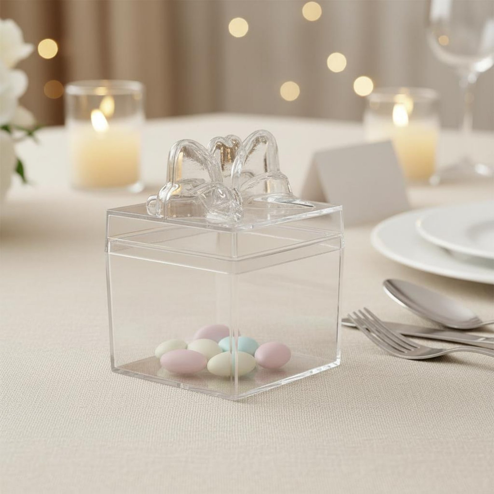 Clear Plastic Candy Box with R - Food Storage Containers reseña y precio