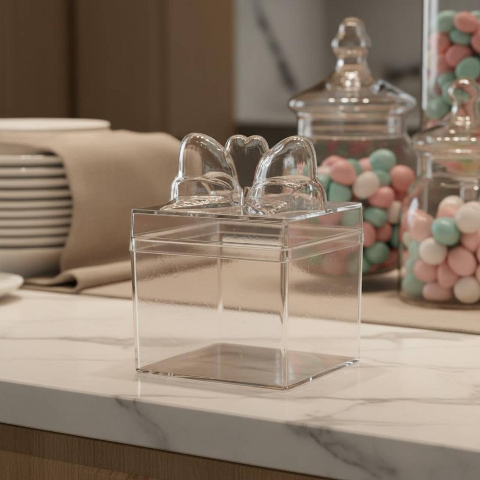 Clear Plastic Candy Box with R - Food Storage Containers reseña y precio