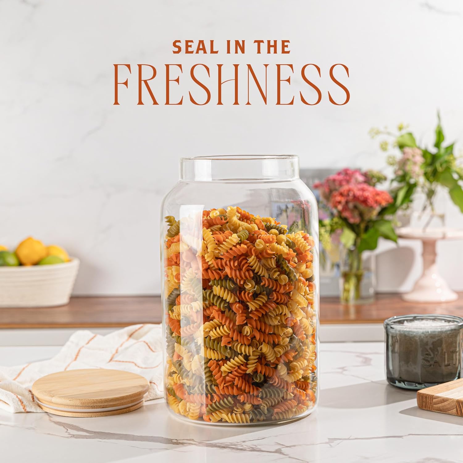 1 Gallon Glass Large Jar with  - Food Storage Jar Glass reseña y precio