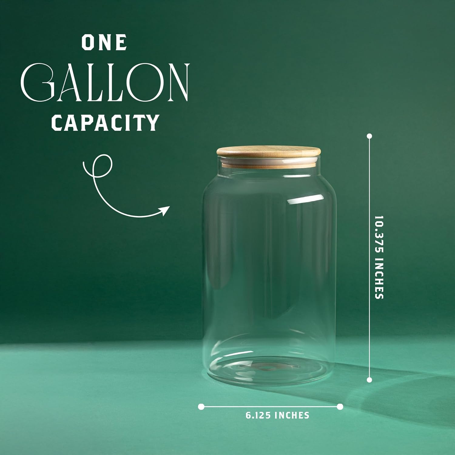 1 Gallon Glass Large Jar with  - Food Storage Jar Glass reseña y precio