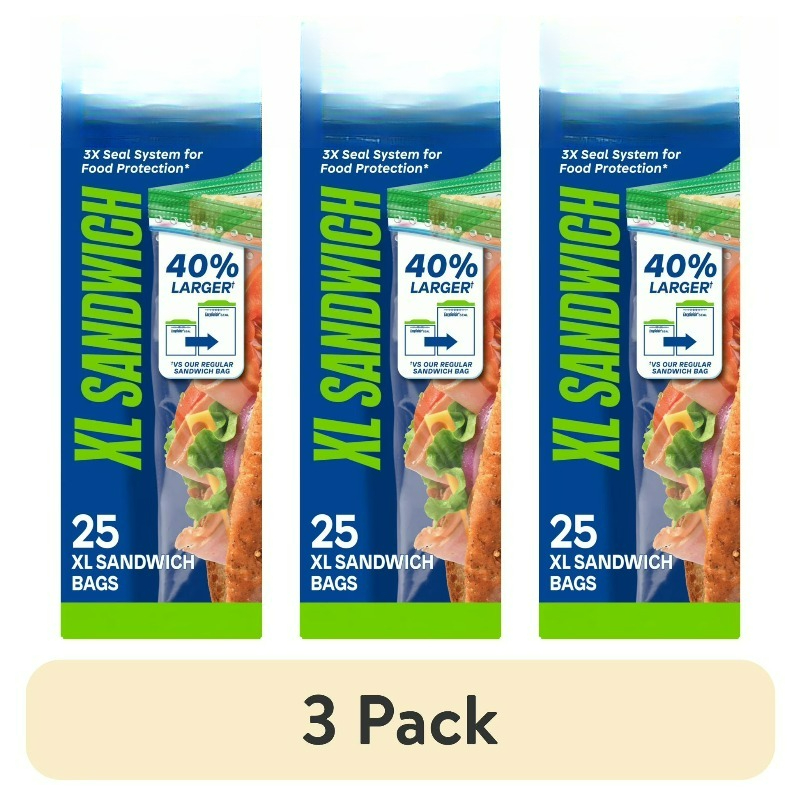 (3 pack) Brand XL Sandwich Bag - Food Storage Brands reseña y precio