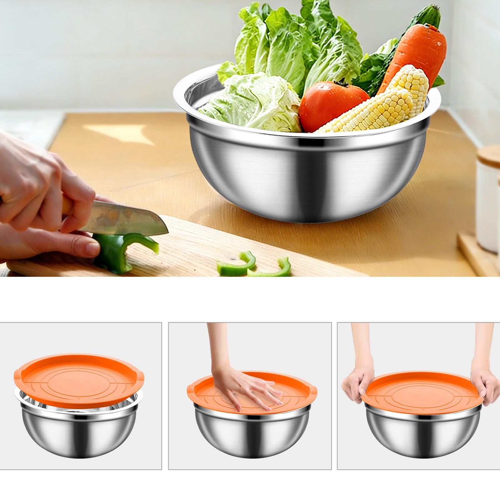 Steel Mixing Bowls Nesting Rou - Food Storage And Organizer reseña y precio