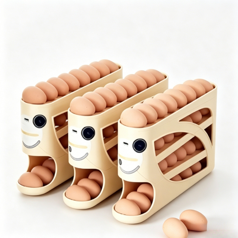 3-Tier Auto Rolling Egg Storag - Food Storage With Dividers reseña y precio
