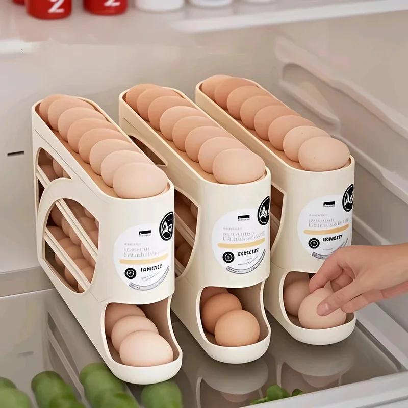 3-Tier Auto Rolling Egg Storag - Food Storage With Dividers reseña y precio