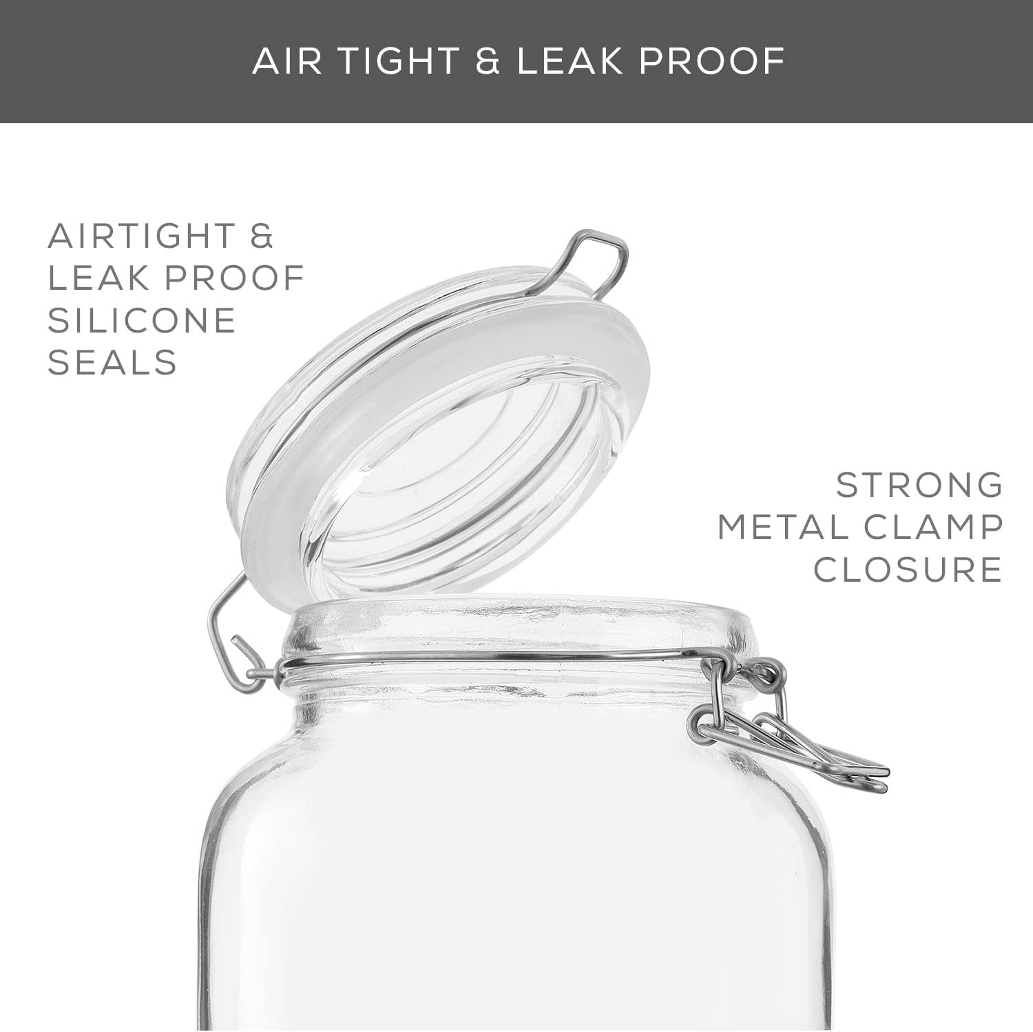 Airtight Glass Jars with Lids  - Food Storage Jar Glass reseña y precio