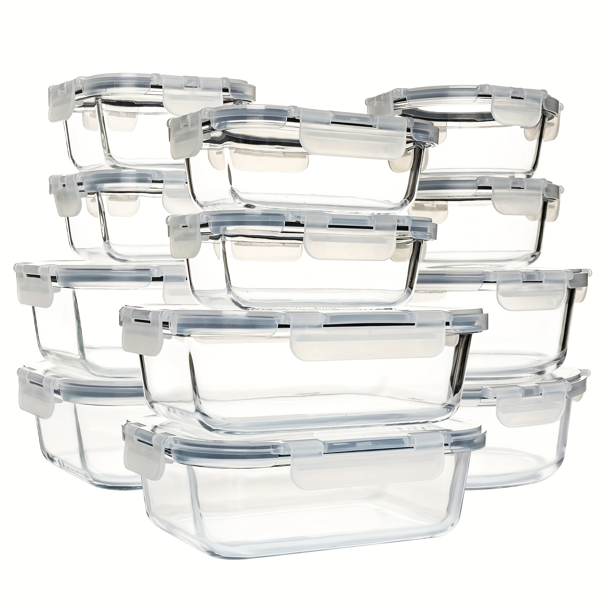 24-Piece High Borosilicate Gla - Food Storage Without Pantry reseña y precio